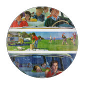 Voor, tijdens en na picknick snijplank (Voorkant)