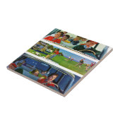 Voor, tijdens en na picknick tegeltje (Zijkant)