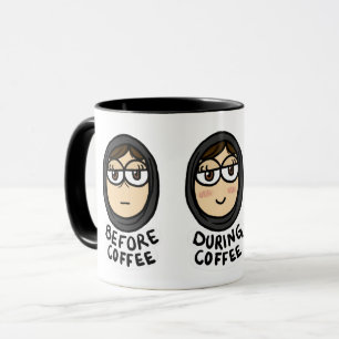 Voor/tijdens/na koffie mok