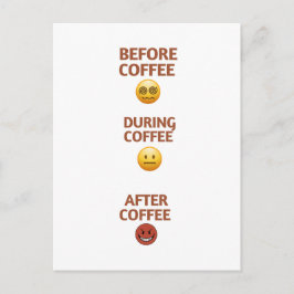 Voor Tijdens Na Koffie Stemming Vector Kunst Briefkaart