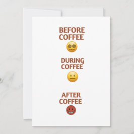 Voor Tijdens Na Koffie Stemming Vector Kunst Feestdagenkaart
