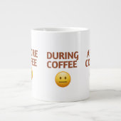 Voor Tijdens Na Koffie Stemming Vector Kunst Grote Koffiekop (Voorkant)