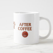 Voor Tijdens Na Koffie Stemming Vector Kunst Grote Koffiekop (Rechts)