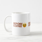 Voor Tijdens Na Koffie Stemming Vector Kunst Koffiemok (Links)