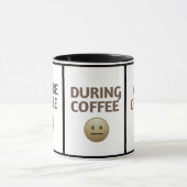 Voor Tijdens Na Koffie Stemming Vector Kunst Mok (Midden)