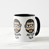 Vóór/tijdens/na thee mok (Voorkant rechts)