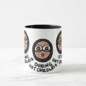 Voor/tijdens/na warmste chocolade mok (Midden)