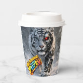 Voor tijger tech thema verjaardagsfeest bekers met (Achterkant)