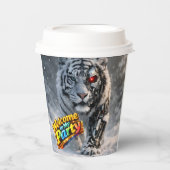 Voor tijger tech thema verjaardagsfeest bekers met (Voorkant)