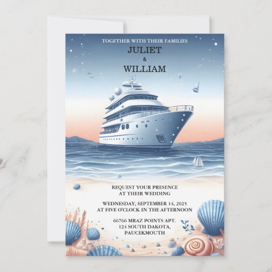 Voor touw knoop boot schip marine blauw nautische  kaart (Voorkant)