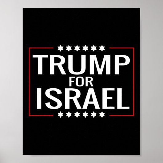 Voor Trump 2020 Hebreeuwse Rally Teken-Joods Israë Poster (Voorkant)