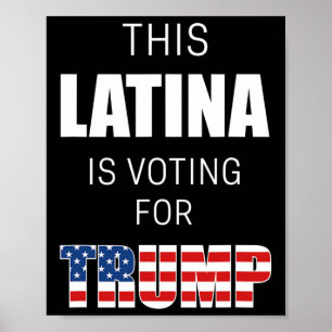 Voor Trump 2020 verkiezing President Hispanic Vrou Poster