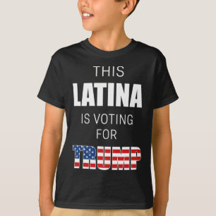 Voor Trump 2020 verkiezing President Hispanic Vrou T-shirt