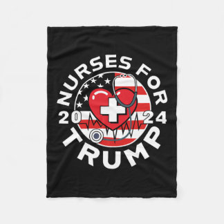 Voor Trump 2024 1 Fleece Deken