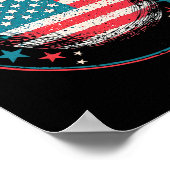 Voor Trump 2024 Amerikaanse vlag1 Poster (Hoek)