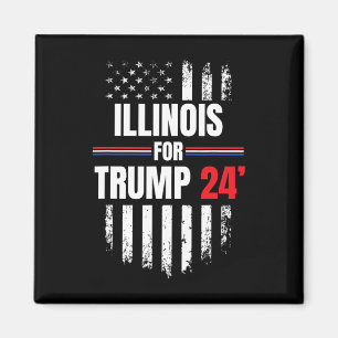 Voor Trump 2024 Amerikaanse vlag Magneet