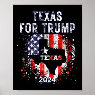Voor Trump 2024 Amerikaanse vlag - Poster
