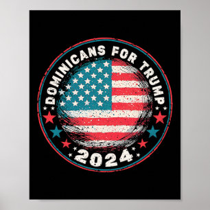 Voor Trump 2024 Amerikaanse vlag Poster