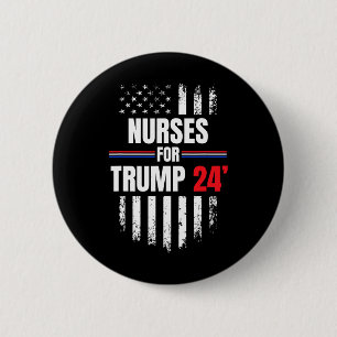Voor Trump 2024 Amerikaanse vlag Ronde Button 5,7 Cm