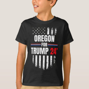 Voor Trump 2024 Amerikaanse vlag T-shirt
