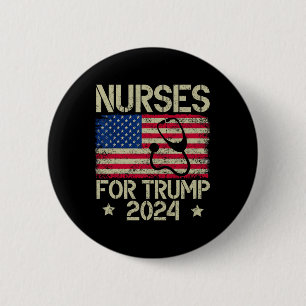 Voor Trump 2024 Amerikaanse vlag Trump VS vlag Ronde Button 5,7 Cm