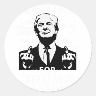 Voor Trump 2024 Conservative Funny Election 45 47 Ronde Sticker