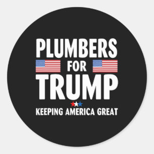 Voor Trump 2024 Keeping America Great US Flag Ronde Sticker