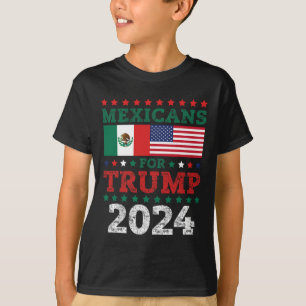 Voor Trump 2024 Neem Amerika terug Mexico VS vlag T-shirt
