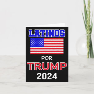 Voor Trump 2024 Pro Trump Gift - Latinos Por Trump Kaart