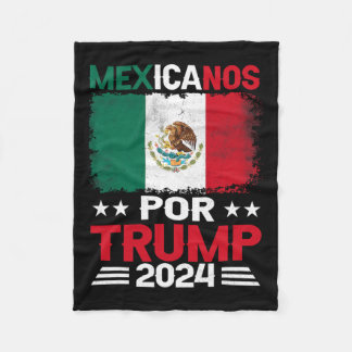 Voor Trump 2024 Pro Trump Gift - Mexicanos Por Tru Fleece Deken