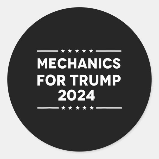 Voor Trump 2024 Ronde Sticker (Voorkant)