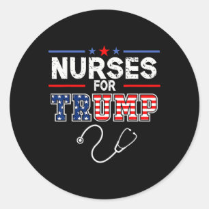 Voor Trump 2024 Steun Donald Trump - Amerika Vlag Ronde Sticker
