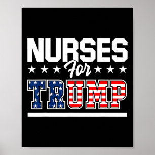 Voor Trump America President 2020 Duty Scrubs Poster