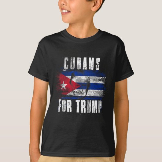 Voor Trump - Amerikaans en Cuba Patriottisch T-shirt (Voorkant)