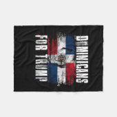Voor Trump Amerikaanse Dominicaanse Republiek Patr Fleece Deken (Voorkant (Horizontaal))