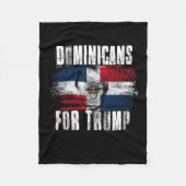 Voor Trump Amerikaanse Dominicaanse Republiek Patr Fleece Deken (Voorkant)