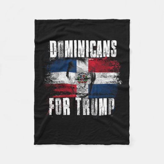 Voor Trump Amerikaanse Dominicaanse Republiek Patr Fleece Deken (Voorkant)