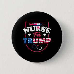 Voor Trump - Conservatieve Republikeinse verpleegk Ronde Button 5,7 Cm