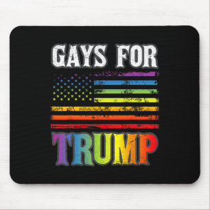 Voor Trump LHBT Pride Gay Rainbow Flag Stem Republ Muismat