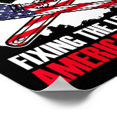 Voor Trump President loodgietersverkiezing Trump Poster (Hoek)