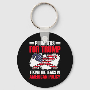 Voor Trump President loodgietersverkiezing Trump Sleutelhanger