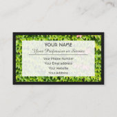 Voor tuindeskundigen en natuurontwerpers visitekaartje (Achterkant)