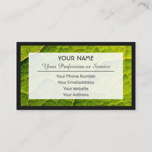 Voor tuindeskundigen en natuurontwerpers visitekaartje (Achterkant)