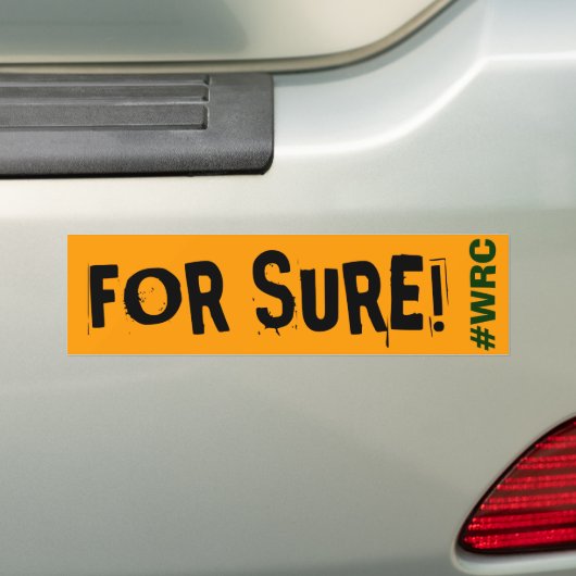 Voor Tuurlijke #WRC Bumpersticker (Op auto)