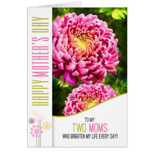 voor Two Moms on Moederdag Pink Dahlia Garden
