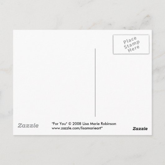 Voor u Briefkaart (Achterkant)