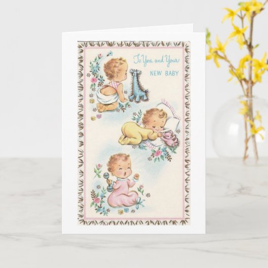  - voor u en uw nieuwe baby, kaart (Gele Bloem)