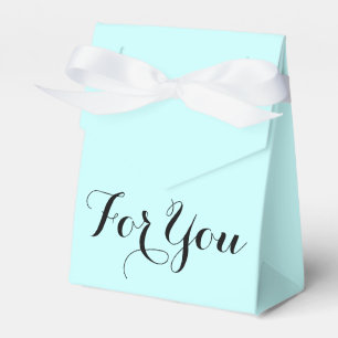 Voor u gunst cadeau blauw bedankdoosjes
