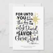 Voor u is deze kerstfoto geboren  feestdagenkaart (Voorkant)