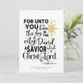 Voor u is deze kerstfoto geboren  feestdagenkaart (Staand voorkant)